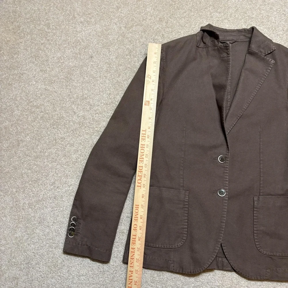 L.B.M. 1911 Blazer Mens Small 32-35 Brown Cotton Slim Fit Two Button Sport‎ Coat